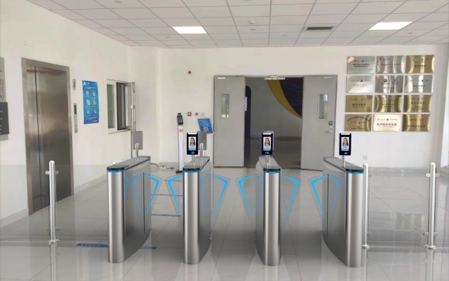 school entrance turnstile